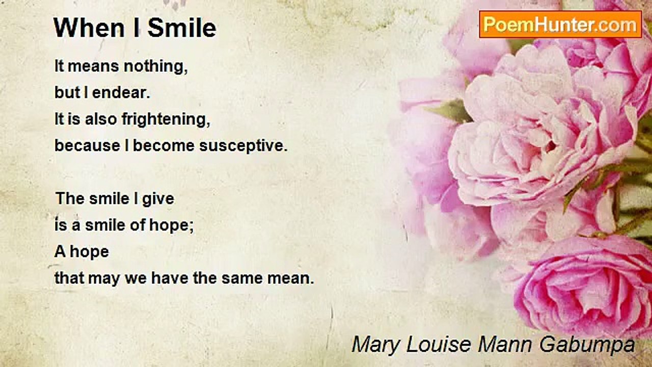 Mary Louise Mann Gabumpa - When I Smile