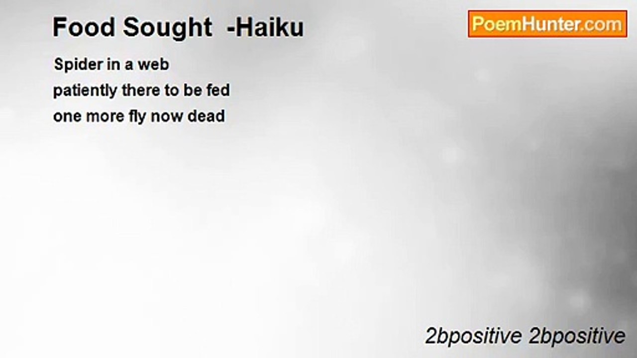 2bpositive 2bpositive - Food Sought  -Haiku
