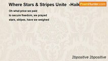 2bpositive 2bpositive - Where Stars & Stripes Unite  -Haiku