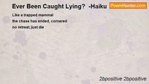 2bpositive 2bpositive - Ever Been Caught Lying?  -Haiku