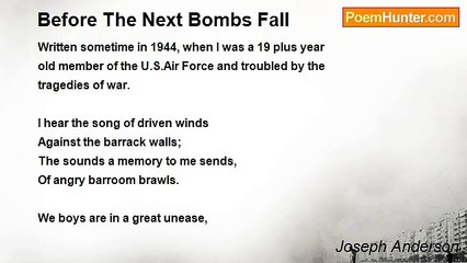 Joseph Anderson - Before The Next Bombs Fall