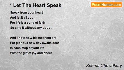 Seema Chowdhury - Let The Heart Speak