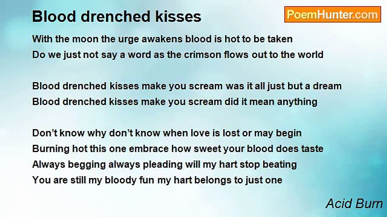 Acid Burn - Blood drenched kisses