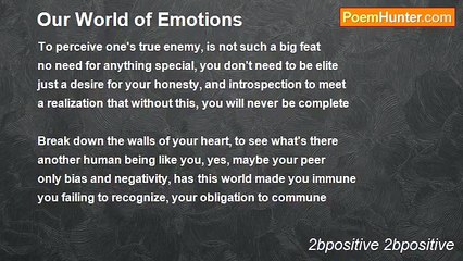 2bpositive 2bpositive - Our World of Emotions