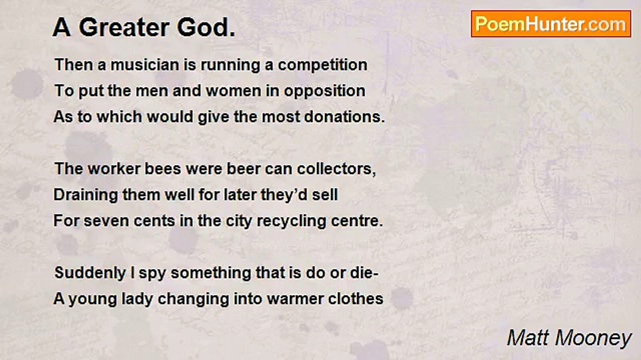 Matt Mooney - A Greater God.