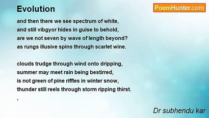 Dr subhendu kar - Evolution