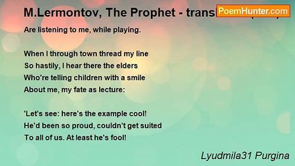 Lyudmila31 Purgina - M.Lermontov, The Prophet - translation (rus.)