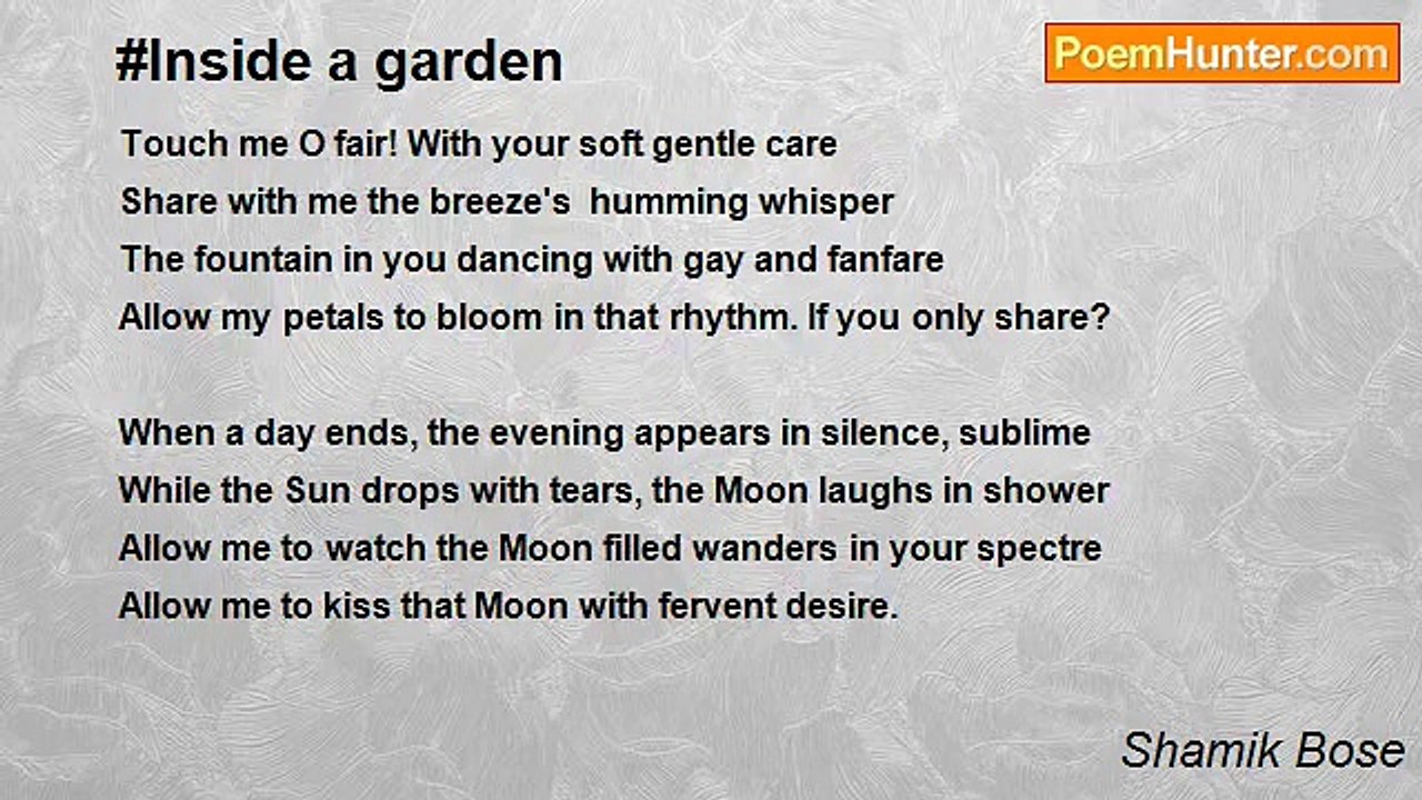 Shamik Bose - #Inside a garden