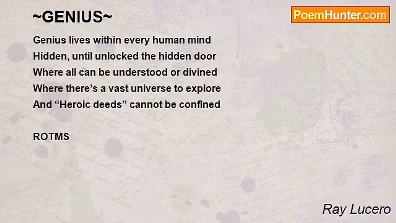 Ray Lucero - ~GENIUS~