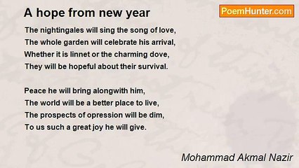 Mohammad Akmal Nazir - A hope from new year