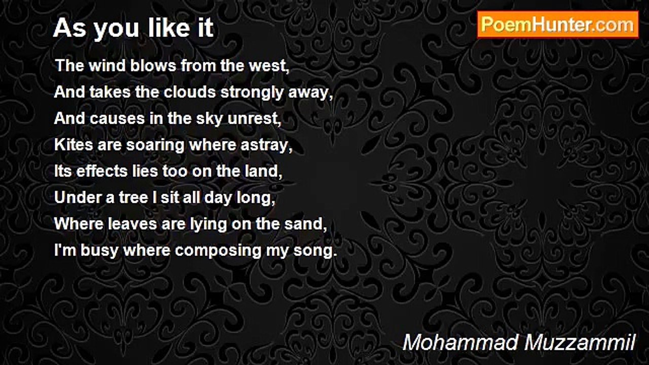 Mohammad Muzzammil - As you like it