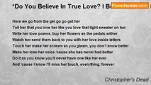 Christopher's Dead - *Do You Believe In True Love? I Believe In Emo Lust