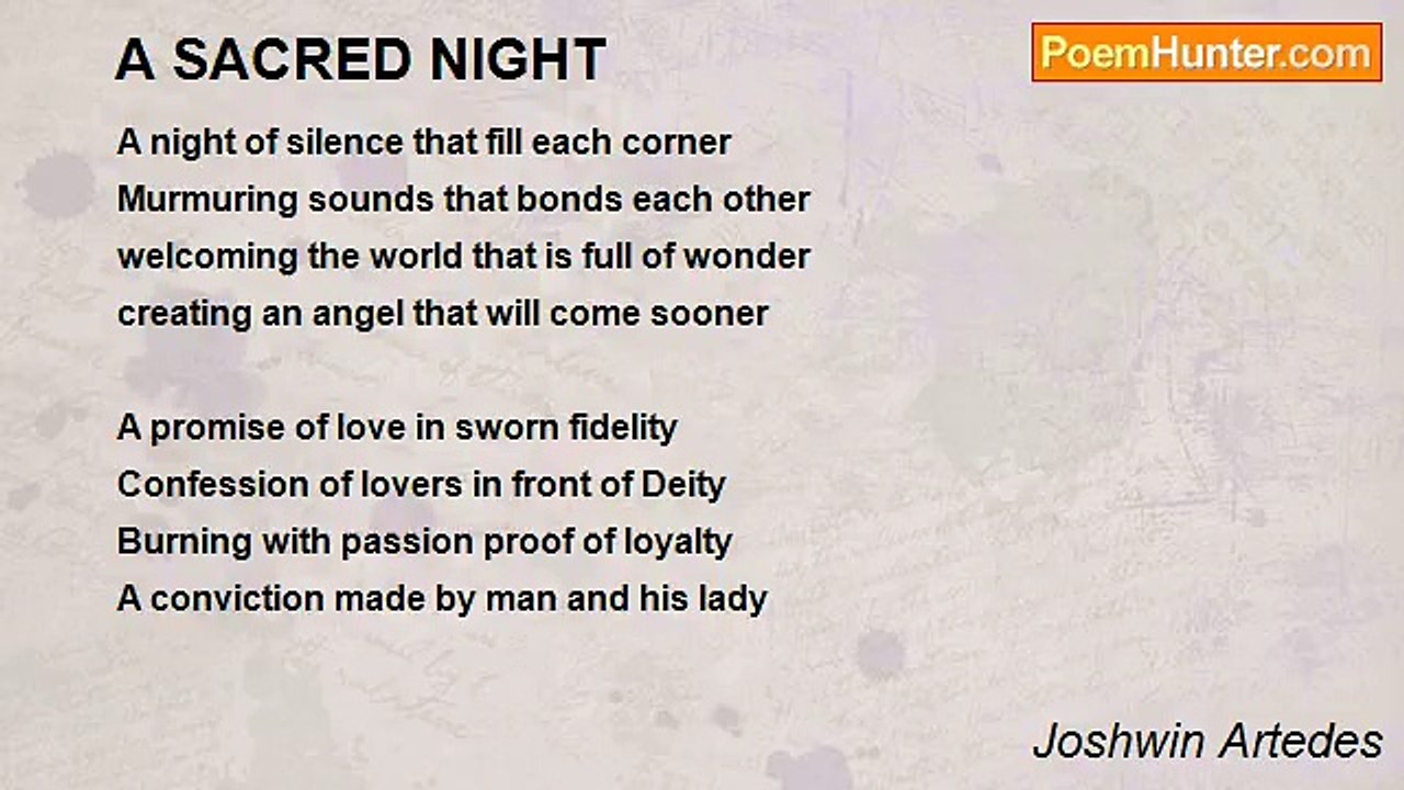 Joshwin Artedes - A SACRED NIGHT