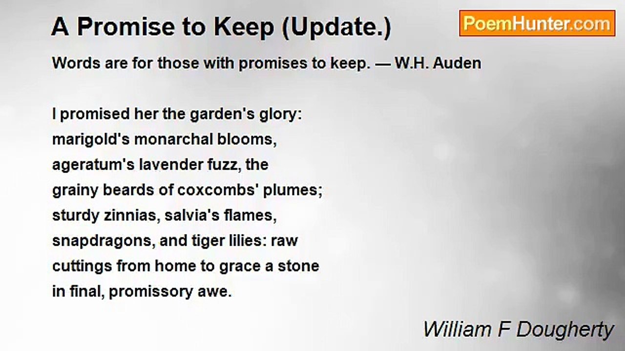 William F Dougherty - A Promise to Keep (Update.)
