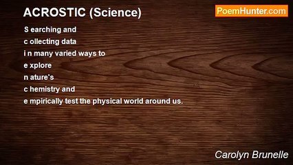 Carolyn Brunelle - ACROSTIC (Science)