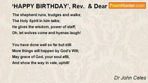 Dr John Celes - ‘HAPPY BIRTHDAY’, Rev.  & Dear Father