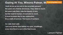 Lamont Palmer - Gazing At You, Winona Palmer, My Mother