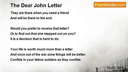 louis rams - The Dear John Letter