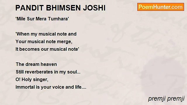 premji premji - PANDIT BHIMSEN JOSHI