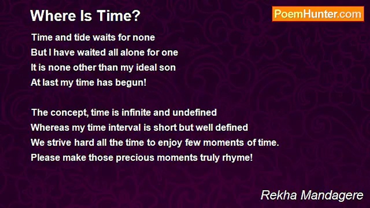 Rekha Mandagere - Where Is Time?