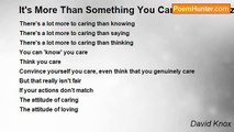 David Knox - It's More Than Something You Can Intellectualize