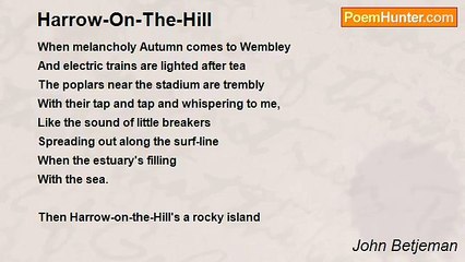 John Betjeman - Harrow-On-The-Hill