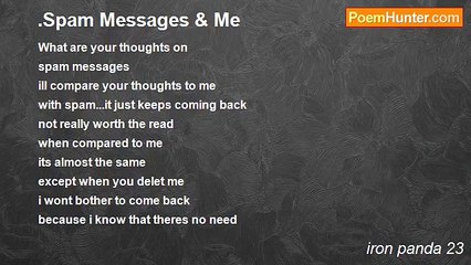 iron panda 23 - .Spam Messages & Me