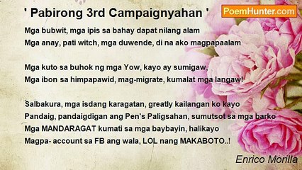 Enrico Morilla - ' Pabirong 3rd Campaignyahan '