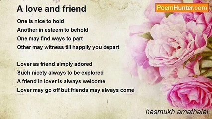 hasmukh amathalal - A love and friend
