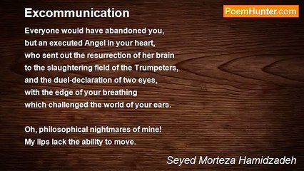 Seyed Morteza Hamidzadeh - Excommunication