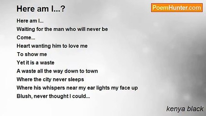 kenya black - Here am I...?