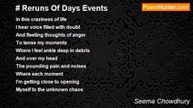 Seema Chowdhury - Reruns Of Days Events