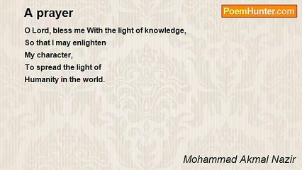 Mohammad Akmal Nazir - A prayer