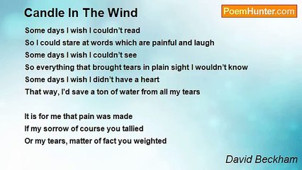 David Beckham - Candle In The Wind