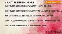 Courtney Steele - CAN'T SLEEP NO MORE