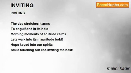 malini kadir - INVITING