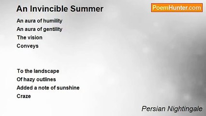 Persian Nightingale - An Invincible Summer