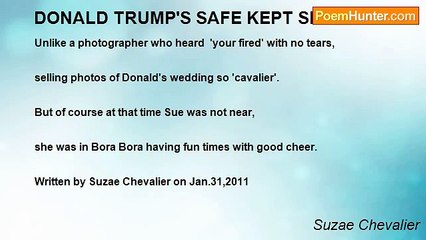 Suzae Chevalier - DONALD TRUMP'S SAFE KEPT SECRET