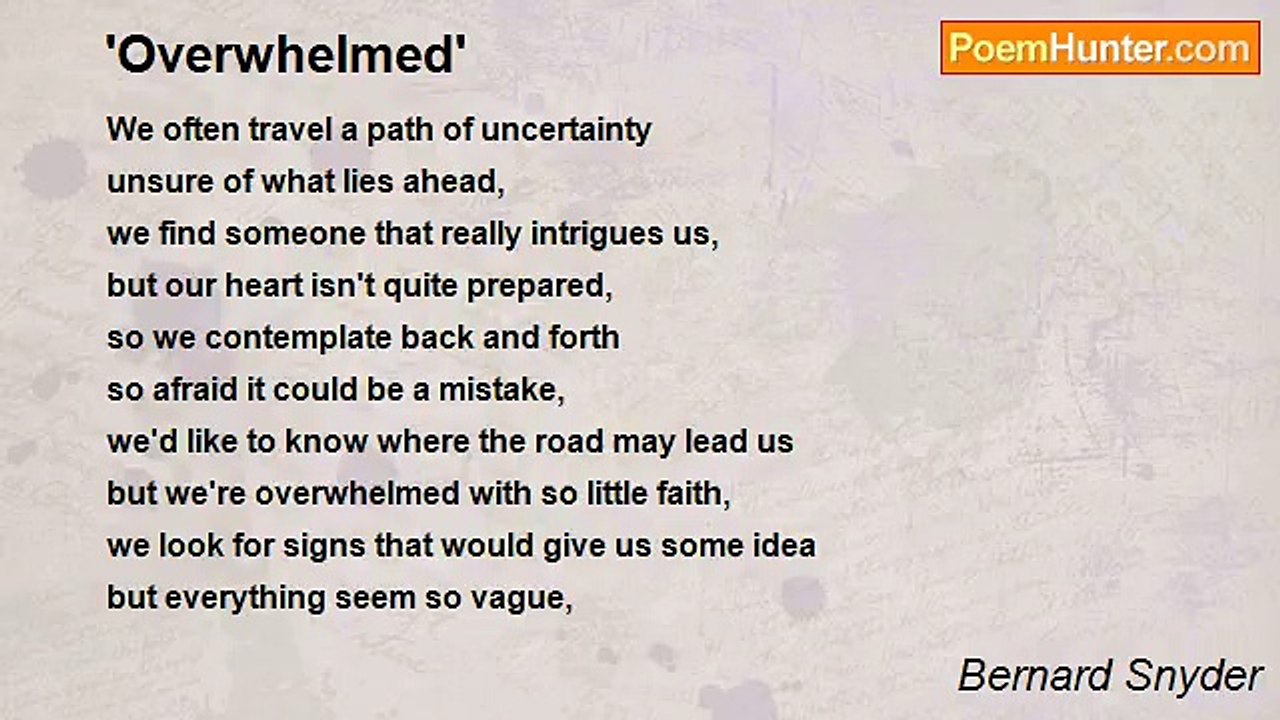 Bernard Snyder - 'Overwhelmed'