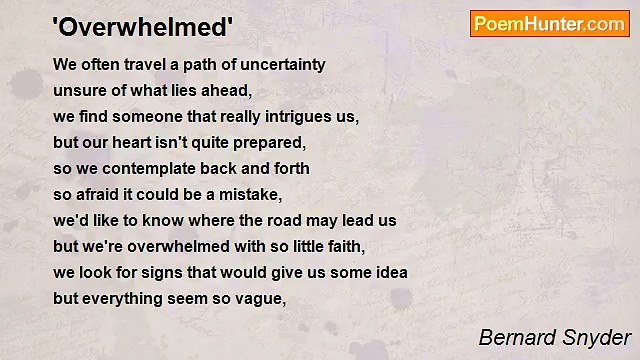 Bernard Snyder - 'Overwhelmed'