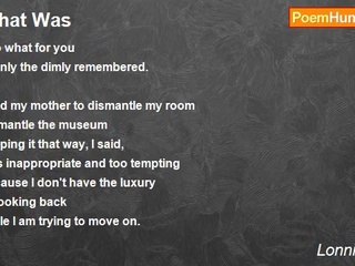 Lonnie Hicks - What Was