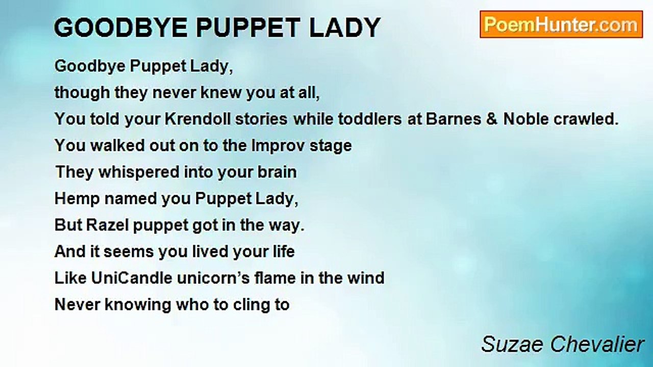 Suzae Chevalier - GOODBYE PUPPET LADY