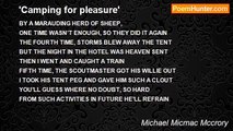 Michael Micmac Mccrory - 'Camping for pleasure'