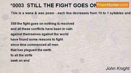 John Knight - *0003  STILL THE FIGHT GOES ON
