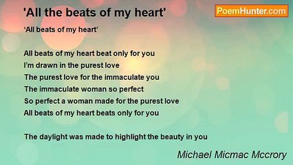 Michael Micmac Mccrory - 'All the beats of my heart'