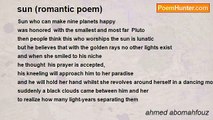 ahmed abomahfouz - sun (romantic poem)