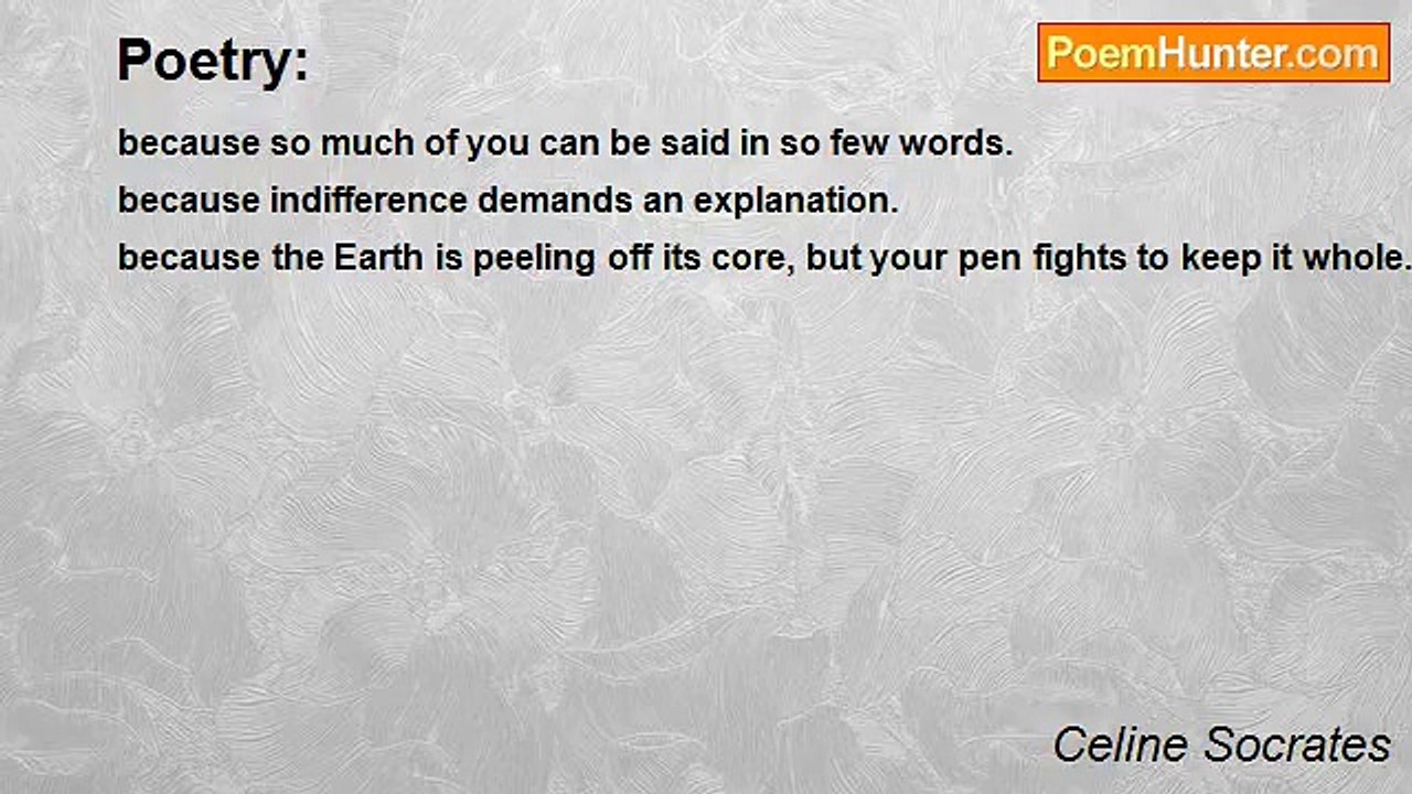 Celine Socrates - Poetry: