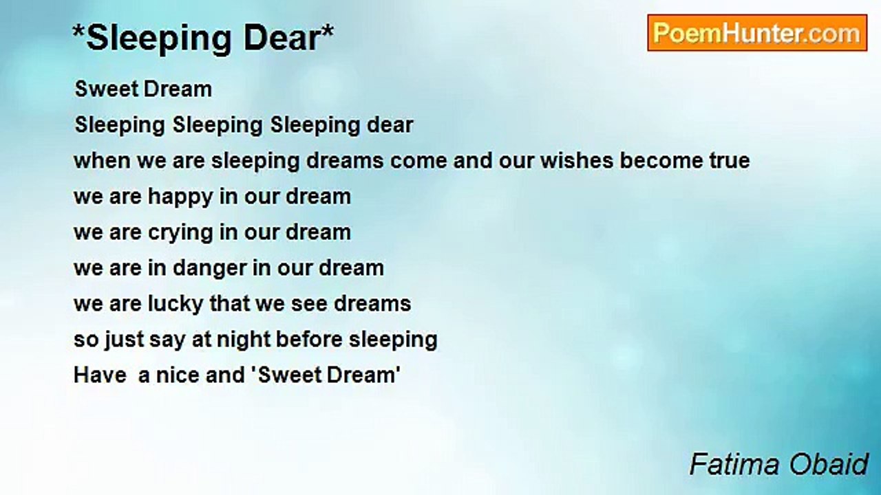 Fatima Obaid - *Sleeping Dear*