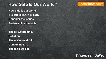 Walterrean Salley - How Safe Is Our World?