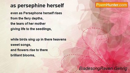 BladesongRaven Gehrig - as persephine herself